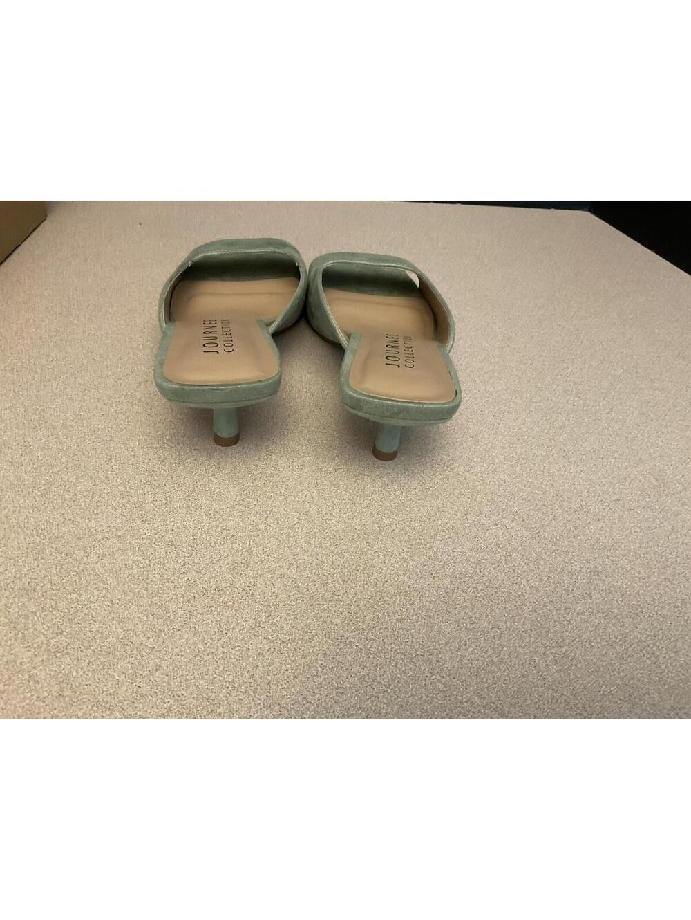 New! Womens Journee Collection Larna Sage Slip On Kitten Heel Sandals. Size 6. - Picture 5 of 6